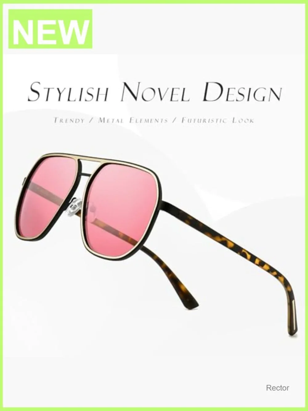 Polygon Aviator Sunglasses Polarized Trendy Square Retro Pilot Shades UV